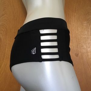 Volcom bikini bottom boardies pure function black